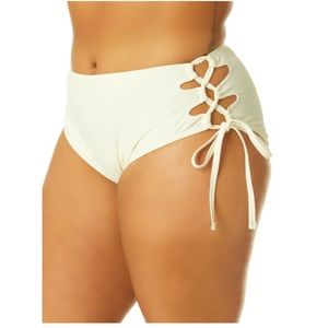 NWT- Vanilla Women’s Pique Solid High Waist Bikini Swim Bottom